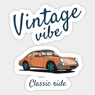 vintage vibe classic ride Sticker